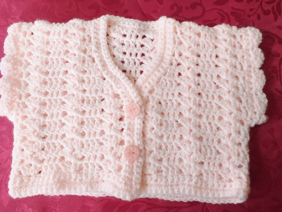 Crochet Girls Shor Cardigan design by  justcrochet