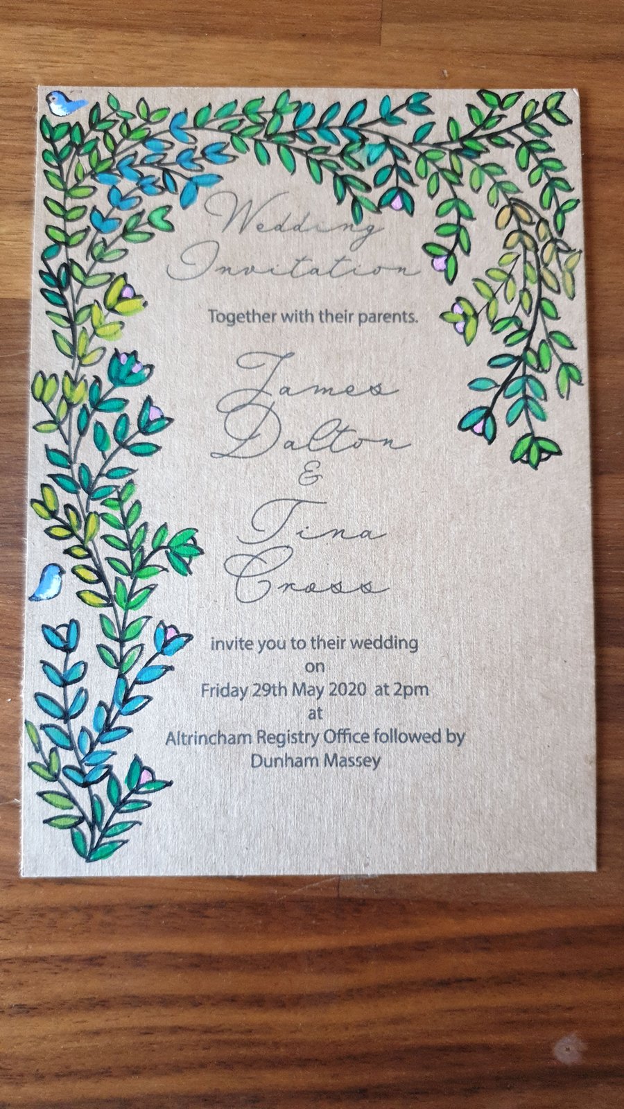  Rustic Botanical Wedding Stationery Invitation