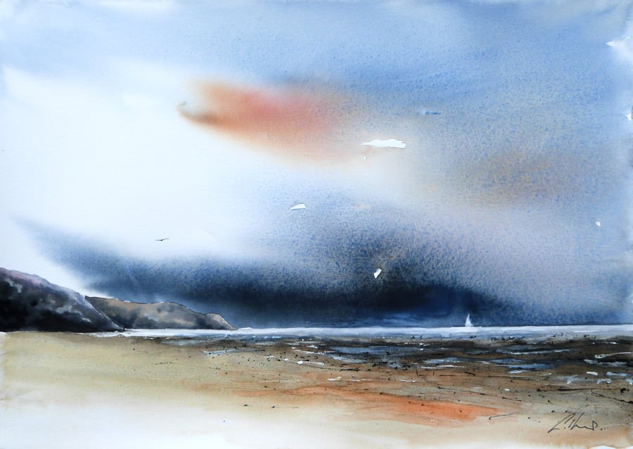 Shore, Original Watercolour Painting.
