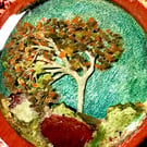 Sea treasures Fall Tree Rockpool REAL Seaweed Pendant Art inspired by the Isle o