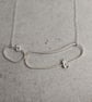 Recycled Sterling Silver Abstract Wire Form And Silver Nugget Necklace  - Image 2