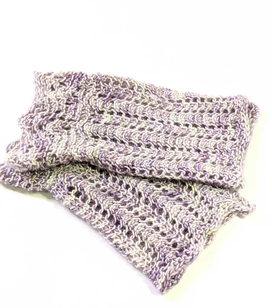 Fingerless gloves, mittens, merino wool, Shetland Lace knitting, 