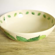 Large Bowl - Green Beech Leaves Bowl