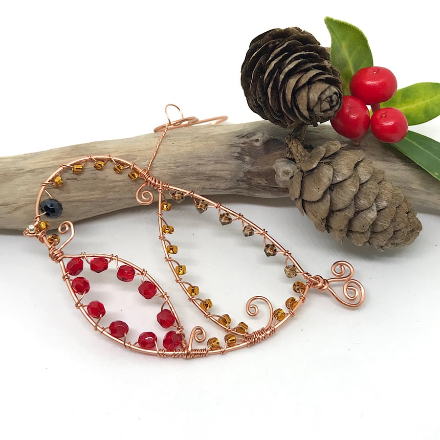 Robin Christmas Decoration,Copper Wire Work