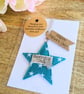 Superstar Dad Hanging Star Decoration and Plantable Wildflower Seed Backing Card