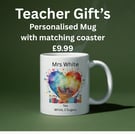 Teacher Personalised Gift End of Term Present Mug Tea Coffee thank you