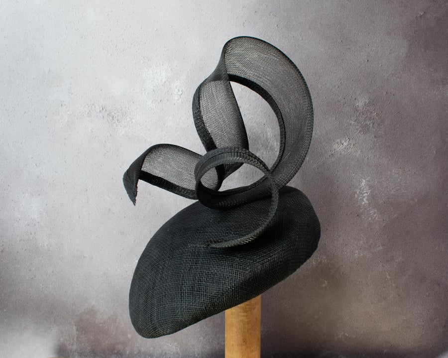 Hat for Weddings, Races, Royal Ascot. SURA in Black
