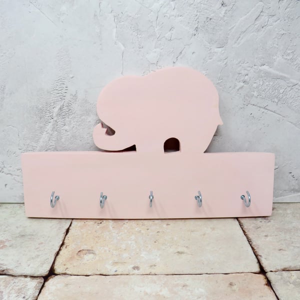Pink elephant key rack
