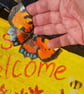 Handmade, upcycled wooden "bees welcome" sign - Image 2