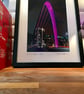 SQUINTY BRIDGE, GLASGOW framed - Image 5