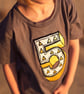 Number Five T-Shirt- kids number 5 tshirt- 5th Birthday outfit for boy or girl - Image 8
