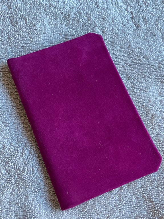 A6: Softcover Purple Suede Leatherbound Notebook 30 lined pages