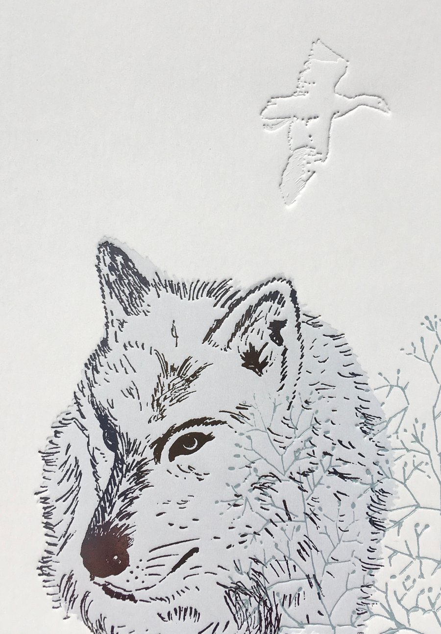 Winter Wolf - Greetings Card