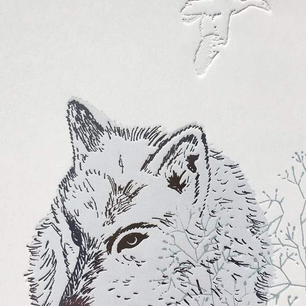 Winter Wolf - Greetings Card