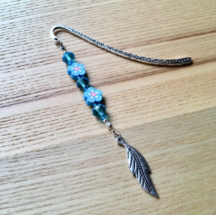 Turquoise Flower Bookmark, Gift for Her, Mother... - Folksy