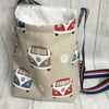 Peg bag with shoulder strap. Camper van design
