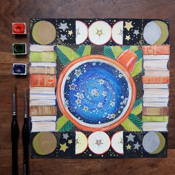 Apples and stars original art work 