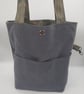 Green, yellow and grey shoulder handbag.  - Image 6