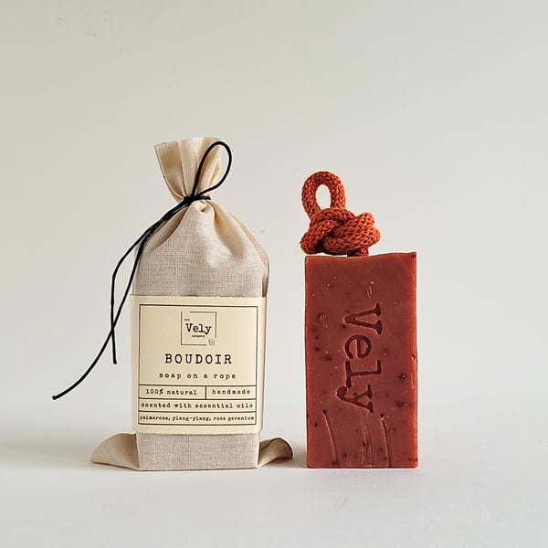 Natural Soap With Red French Clay, Geranium And Lavender “Boudoir" 