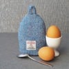 Harris tweed egg cosy blue herringbone gift for Dad