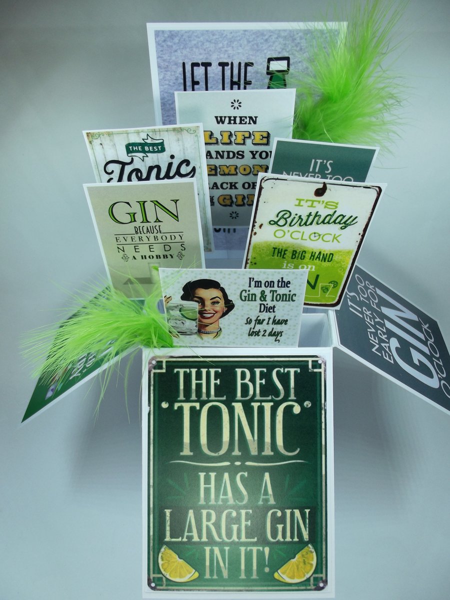 Ladies Birthday Card With Gin