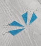 Aluminium Geometric Triangular Drop Earrings - Blue Metal Paint - 925 Ear wires - Image 3
