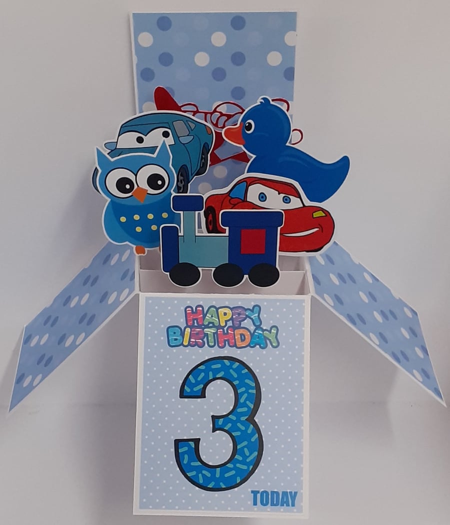 Boys 3rd Birthday Card