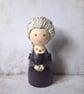 Lady Catherine de Bourgh, Pride & Prejudice Hand-painted peg doll