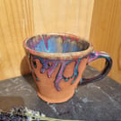 Handmade Stoneware Pottery Mug, One-off multicoloured glazes