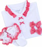 Sophia's Personalised Handmade 4-Piece School Sets - Red & White