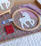 Unicorn Sewing craft kit - hand appliqued felt and embroidered hoop picture - Image 7