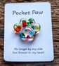 Pet Pocket Hug, Pet Bereavement Keepsake, Dog Cat Rainbow Bridge Paw Print - Image 6