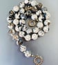 Hand made fire  agate beaded necklace 