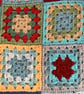 Acrylic Wool Denim Stargazer Granny Squares Lap Blanket - Image 2