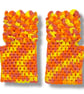 Crocheted Fingerless Dragon Scale Gloves - Image 1