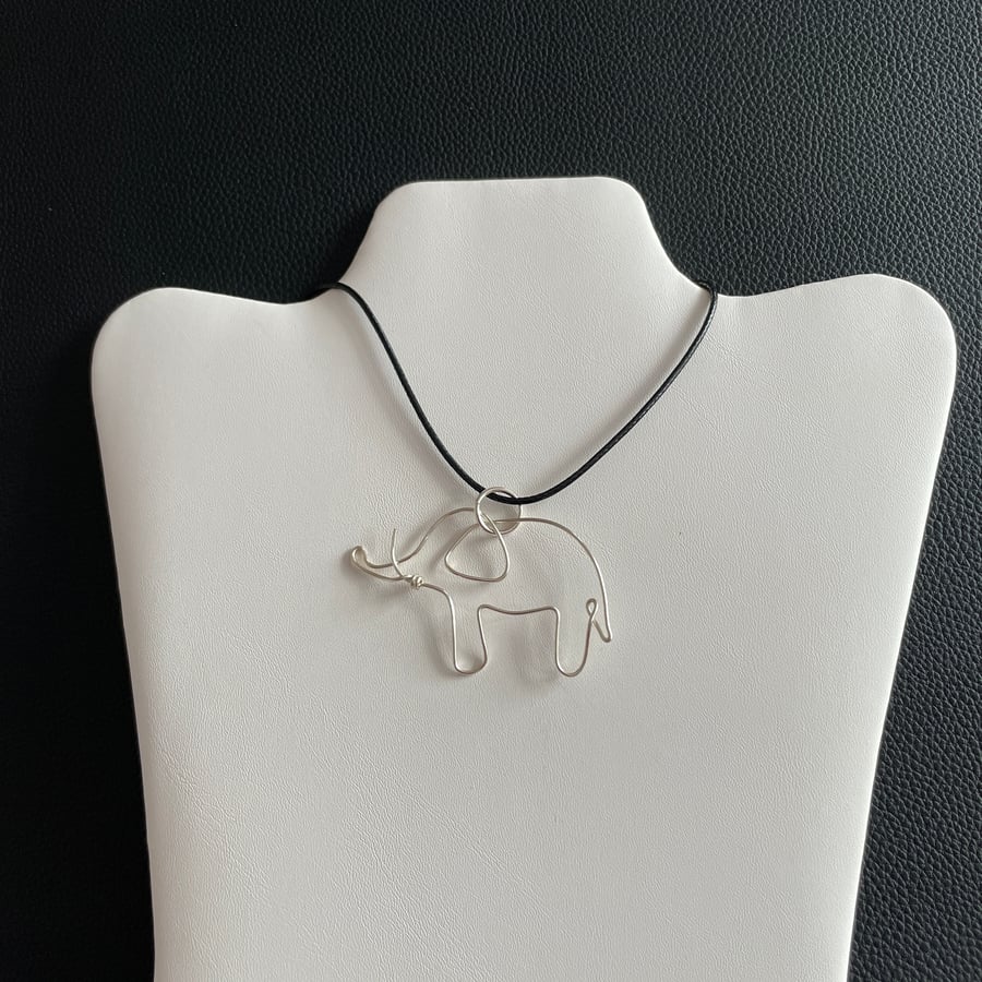 Wire Wrapped Elephant Pendant
