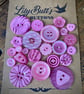 23 Pink Mixed Buttons - Image 3