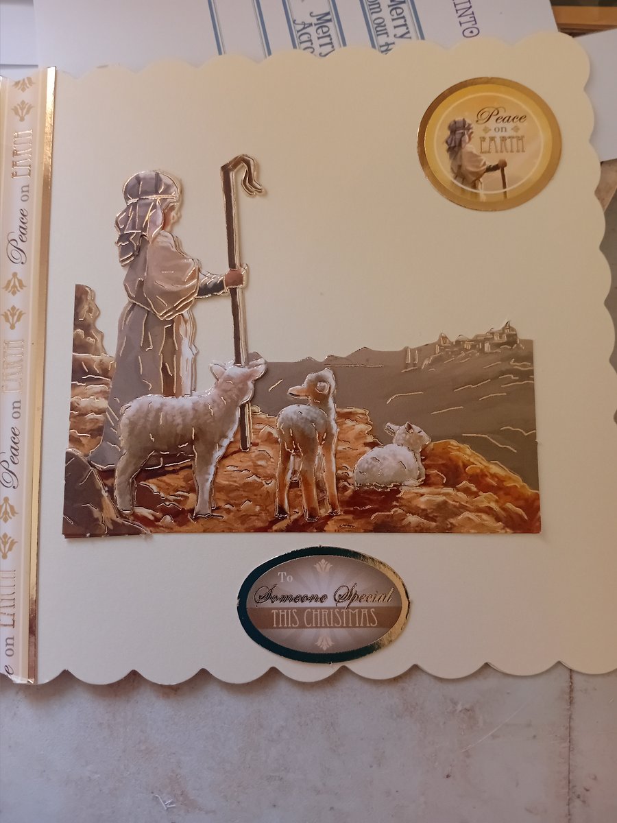 The lone Shepherd handmade Greetings card 