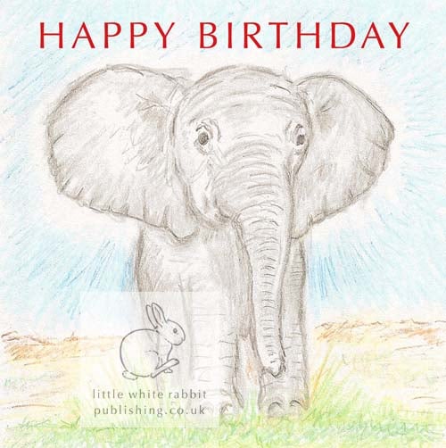 Benny the Baby Elephant - Birthday Card