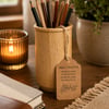 Handturned Idigbo Pencil Pot.  Handmade desk organiser