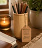 Handturned Idigbo Pencil Pot.  Handmade desk organiser