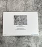 Steely Gaze Blank Greetings Card Printed from Original Art - Image 3