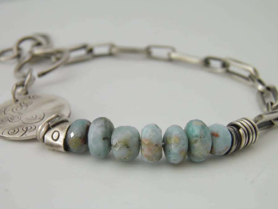 Larimar Bracelet Sterling Silver