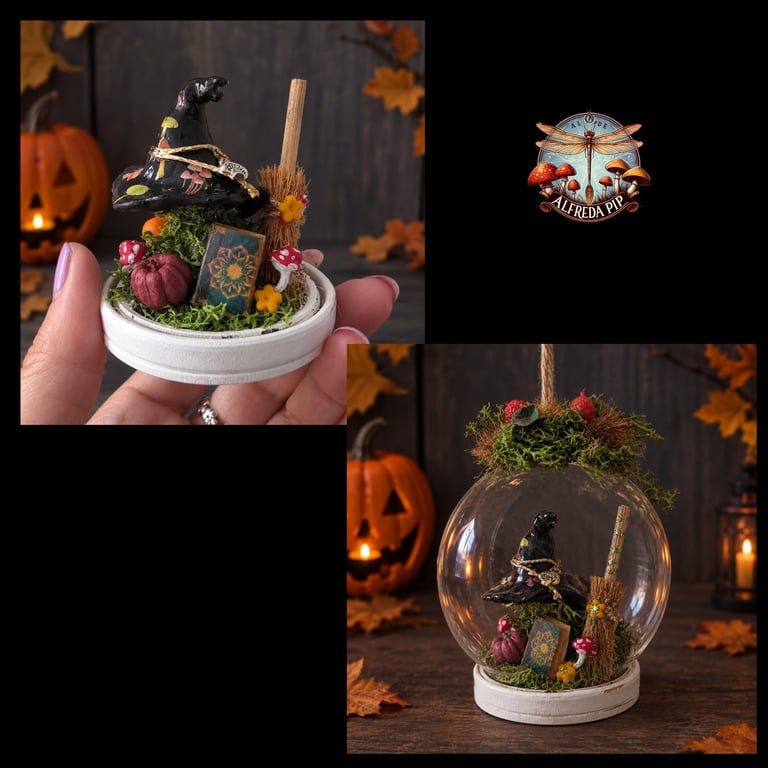 The Witches Hat in a Hanging Glass Dome