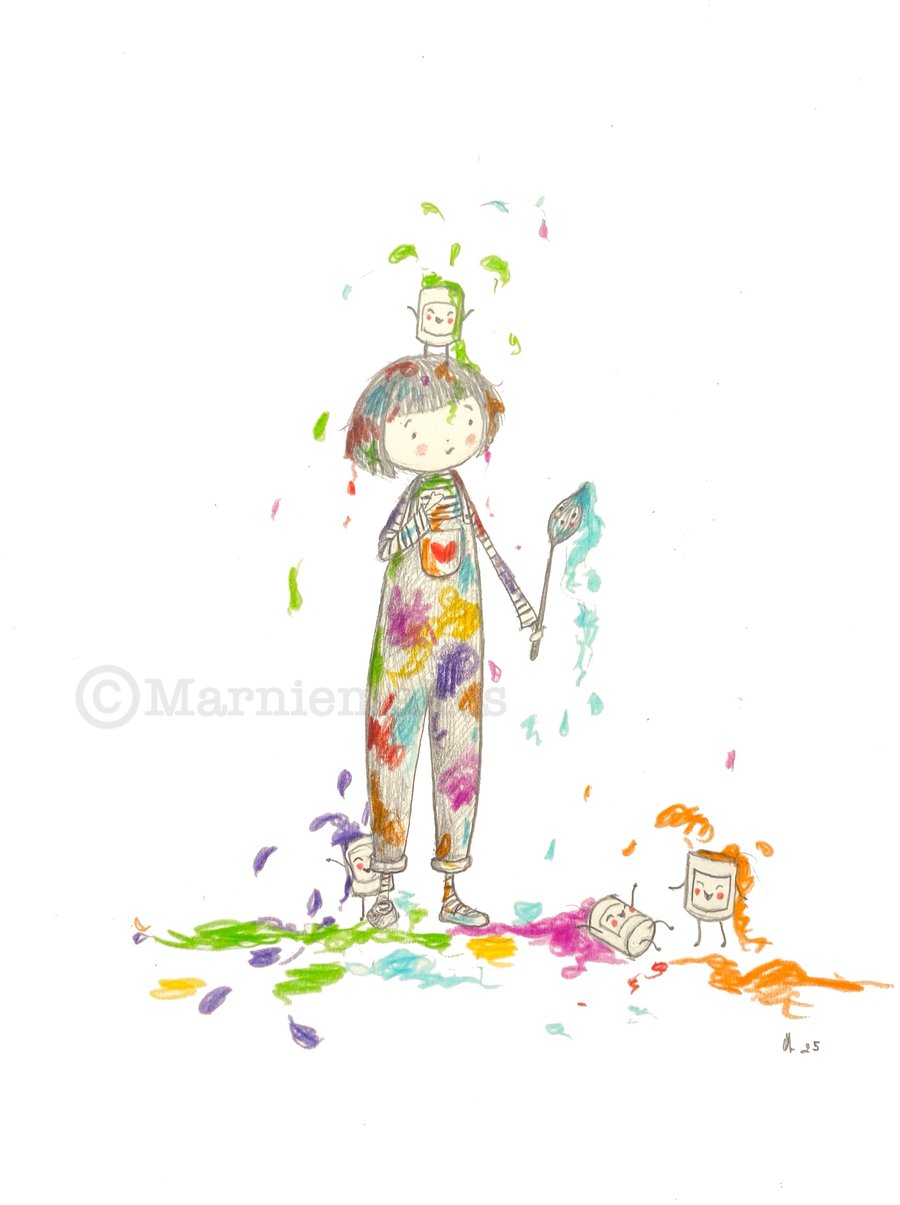 Painty - A5 Giclee print 