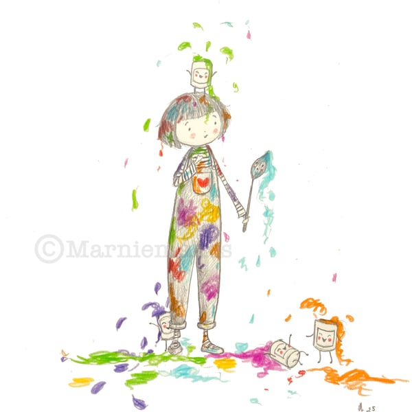 Painty - A5 Giclee print 