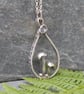 Silver woodland necklace, Autumnal jewellery, toadstool necklace - Image 4
