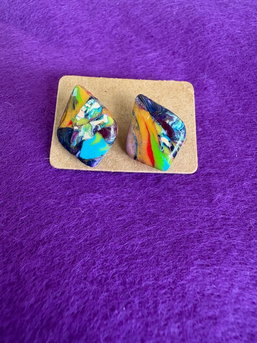 Handmade Polymer Clay Earrings – Colourful, Lightweight & Unique