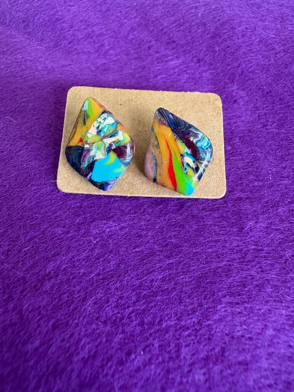 Handmade Polymer Clay Earrings – Colourful, Lightweight & Unique