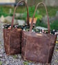 Genuine leather tote bag, rustic leather bag, leather shoulder bag, chocolate le - Image 1